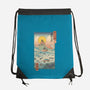 Ukiyo-E By The Sea-none drawstring bag-vp021