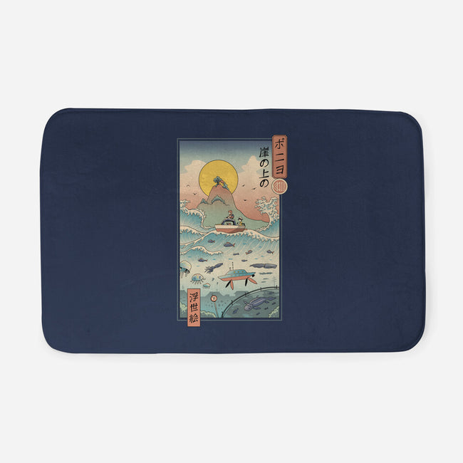 Ukiyo-E By The Sea-none memory foam bath mat-vp021