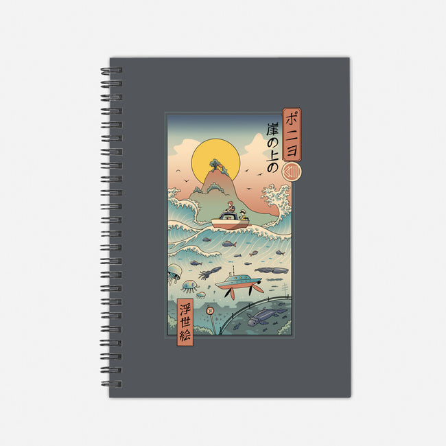 Ukiyo-E By The Sea-none dot grid notebook-vp021