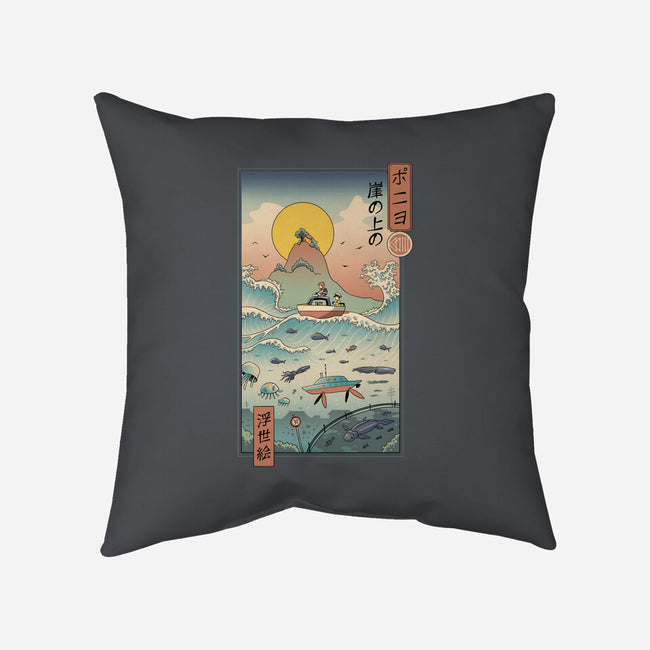 Ukiyo-E By The Sea-none removable cover w insert throw pillow-vp021