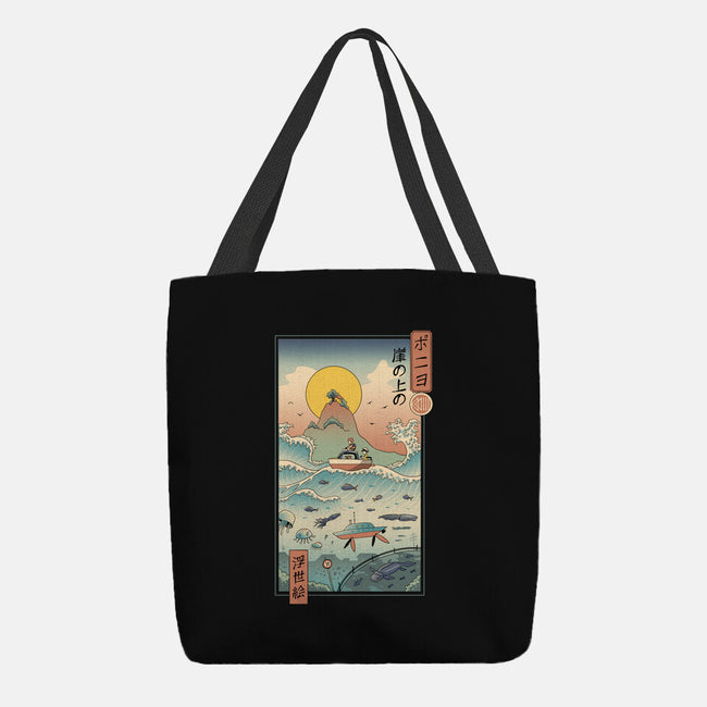 Ukiyo-E By The Sea-none basic tote-vp021