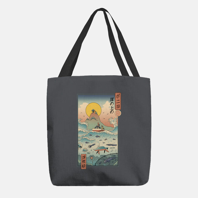 Ukiyo-E By The Sea-none basic tote-vp021