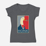 Honk 4 President-womens v-neck tee-zody