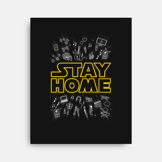 Stay Home-none stretched canvas-Getsousa!
