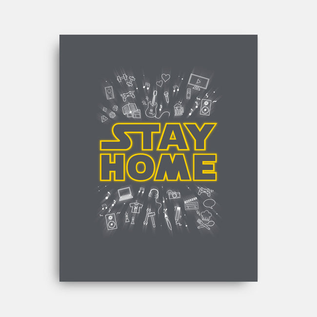 Stay Home-none stretched canvas-Getsousa!