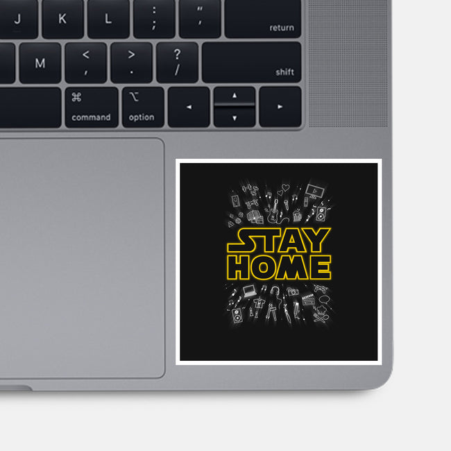 Stay Home-none glossy sticker-Getsousa!