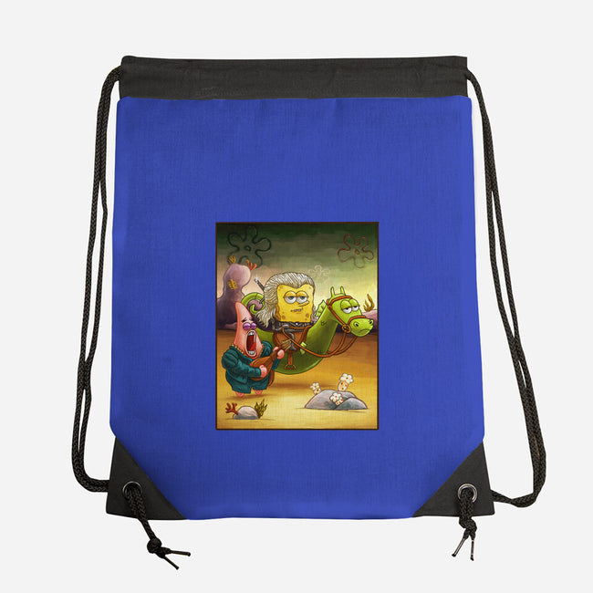 Sponge of Rivia-none drawstring bag-artofvelazquez