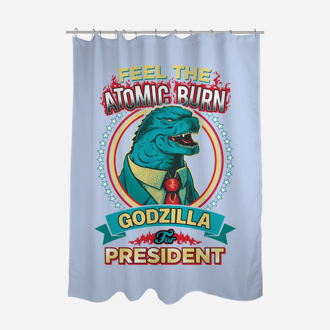 President Zilla-none polyester shower curtain-DCLawrence