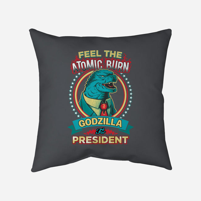 President Zilla-none non-removable cover w insert throw pillow-DCLawrence