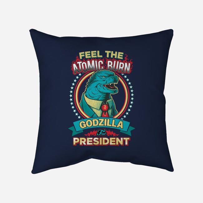 President Zilla-none removable cover w insert throw pillow-DCLawrence