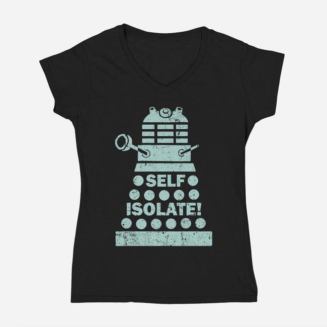 Self Isolate!-womens v-neck tee-kg07