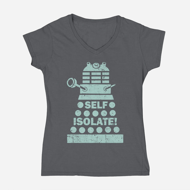 Self Isolate!-womens v-neck tee-kg07