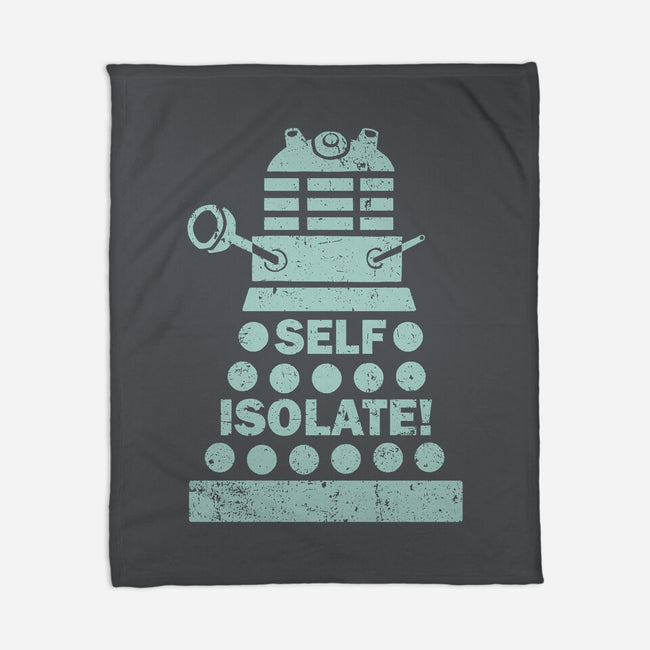 Self Isolate!-none fleece blanket-kg07