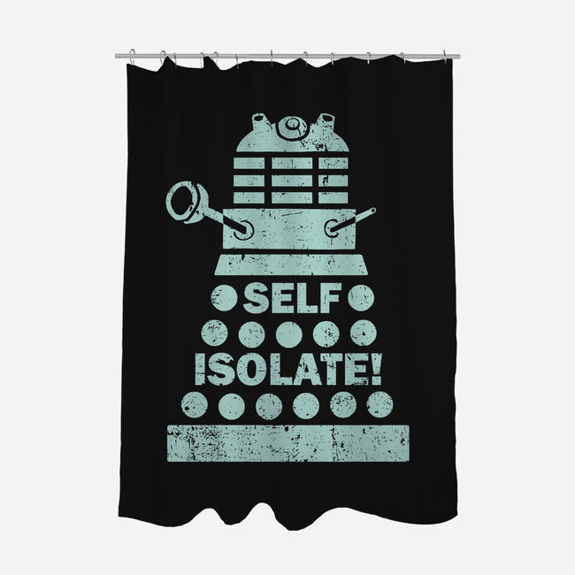 Self Isolate!-none polyester shower curtain-kg07