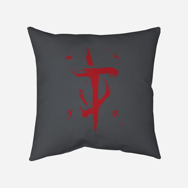 Slayer Symbol-none non-removable cover w insert throw pillow-xMorfina