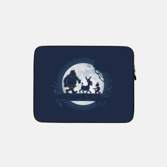 Moonlight Motto-none zippered laptop sleeve-jasesa