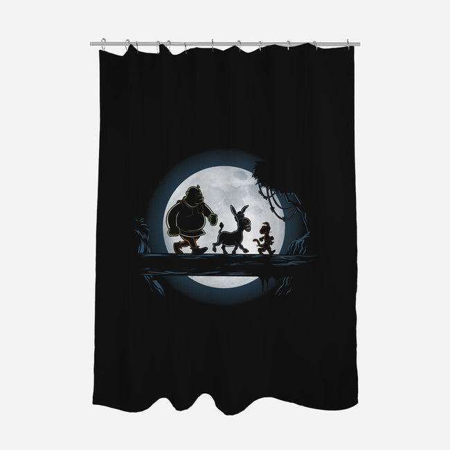 Moonlight Motto-none polyester shower curtain-jasesa