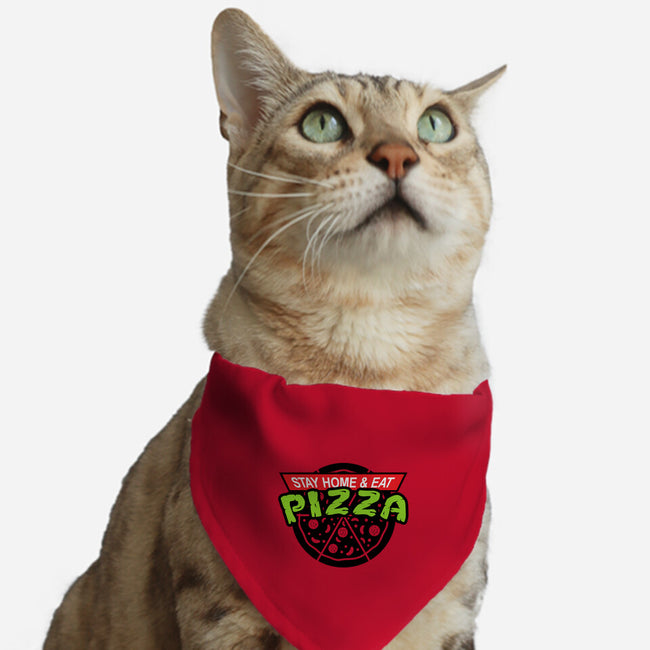 Stay Home and Eat Pizza-cat adjustable pet collar-Boggs Nicolas