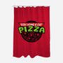 Stay Home and Eat Pizza-none polyester shower curtain-Boggs Nicolas