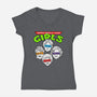 Upper Middle Aged Girls-womens v-neck tee-Boggs Nicolas
