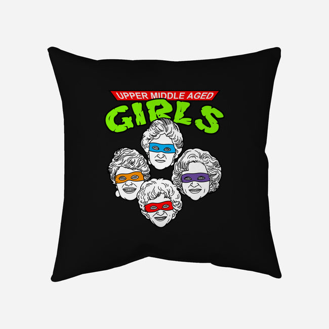 Upper Middle Aged Girls-none removable cover w insert throw pillow-Boggs Nicolas