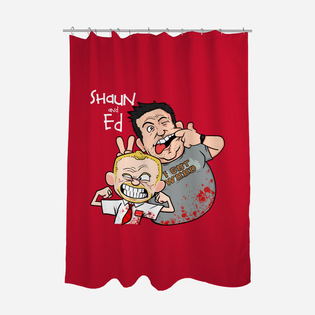 Shaun and Ed-none polyester shower curtain-MarianoSan