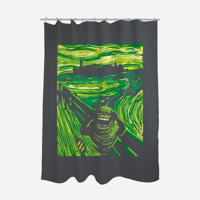 Slimer's Scream-none polyester shower curtain-dalethesk8er