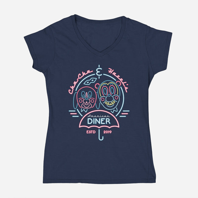 An Ordinary Diner-womens v-neck tee-Nemons