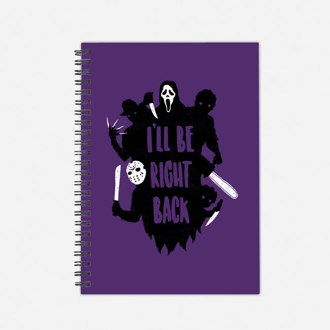 I'll Be Right Back-none dot grid notebook-DinoMike