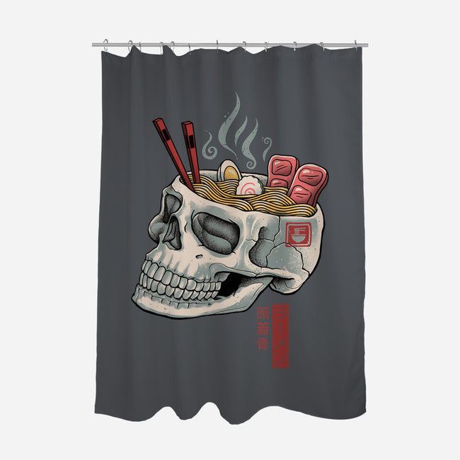 Ramen Skull-none polyester shower curtain-vp021