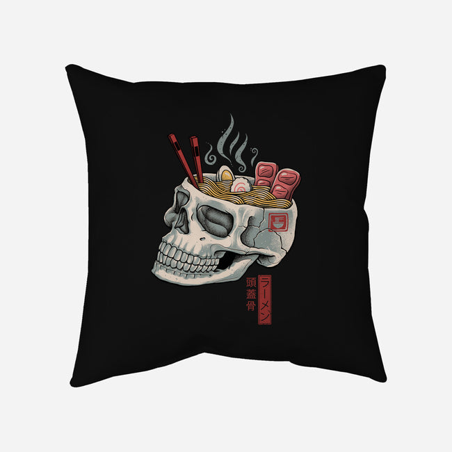Ramen Skull-none non-removable cover w insert throw pillow-vp021