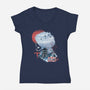 Ukiyo-E Cowboy-womens v-neck tee-dandingeroz