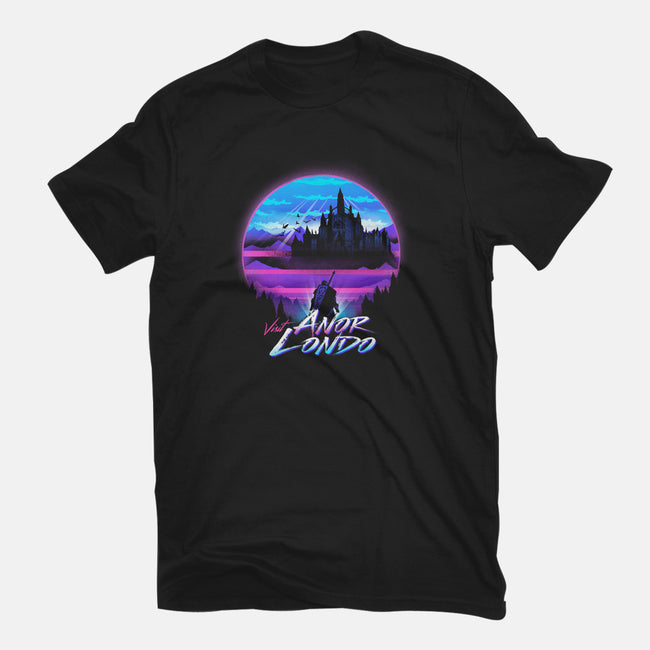 Anor Londo Postcard-womens basic tee-dandingeroz