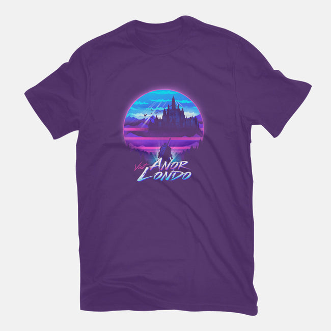 Anor Londo Postcard-womens fitted tee-dandingeroz