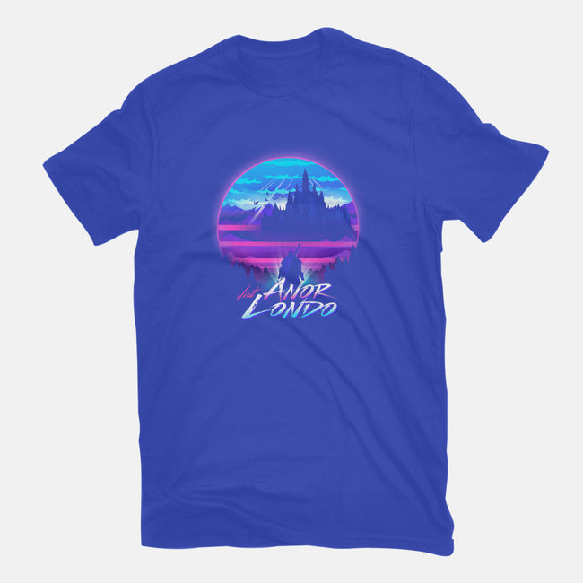 Anor Londo Postcard-womens fitted tee-dandingeroz