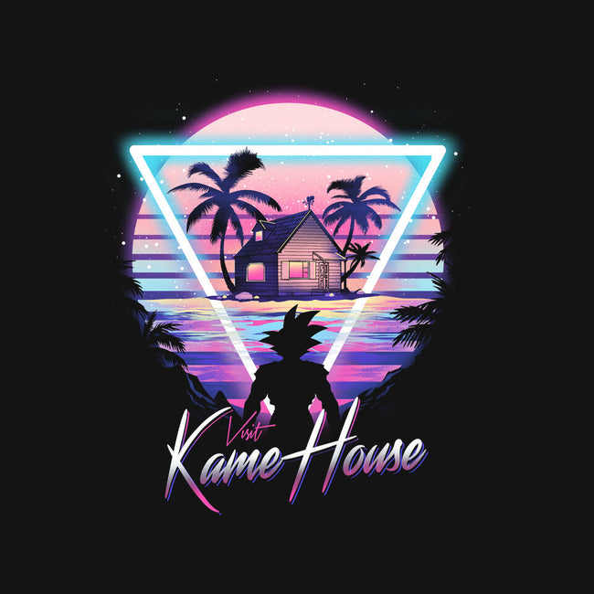 Kame Island Postcard-womens v-neck tee-dandingeroz