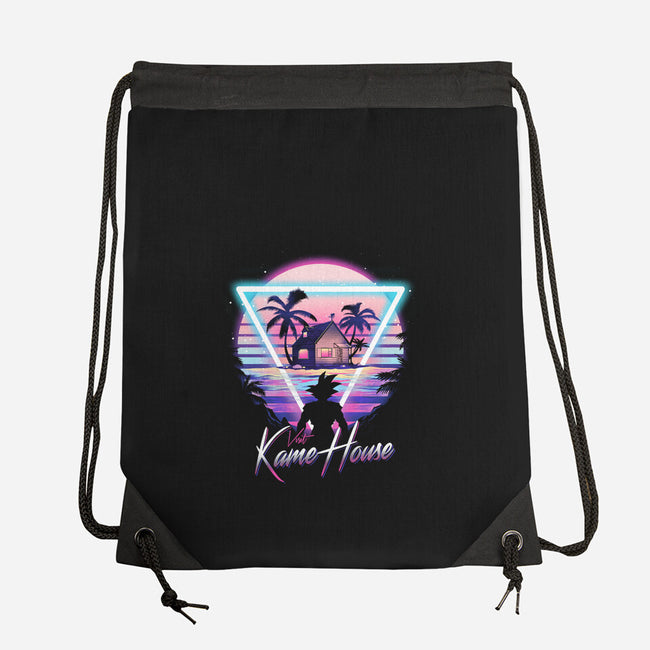 Kame Island Postcard-none drawstring bag-dandingeroz