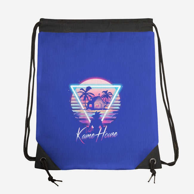 Kame Island Postcard-none drawstring bag-dandingeroz