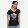 Kame Island Postcard-womens v-neck tee-dandingeroz