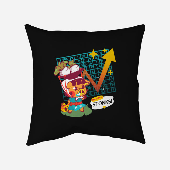 Turnip Stonks-none removable cover w insert throw pillow-theteenosaur
