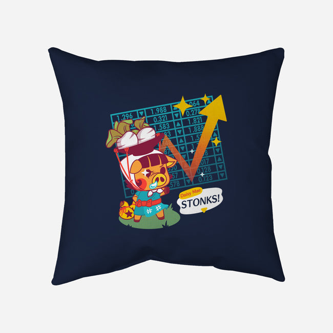 Turnip Stonks-none removable cover w insert throw pillow-theteenosaur
