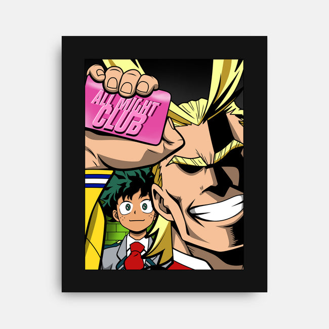 All Might Club-none stretched canvas-Boggs Nicolas