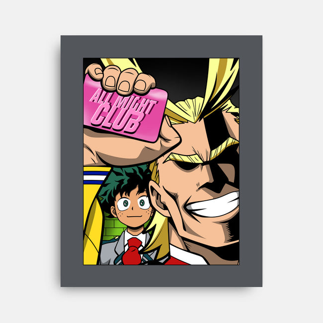 All Might Club-none stretched canvas-Boggs Nicolas