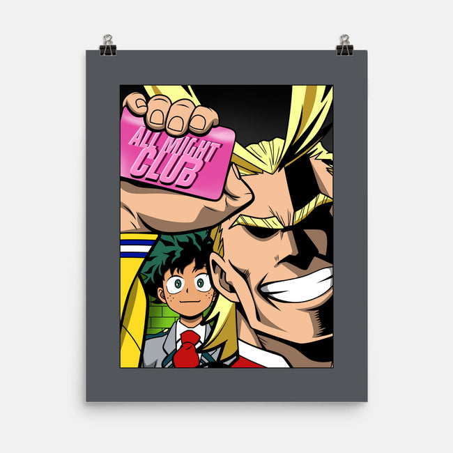 All Might Club-none matte poster-Boggs Nicolas