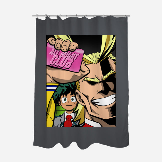 All Might Club-none polyester shower curtain-Boggs Nicolas