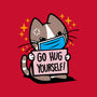 No Free Hugs-none removable cover w insert throw pillow-Boggs Nicolas