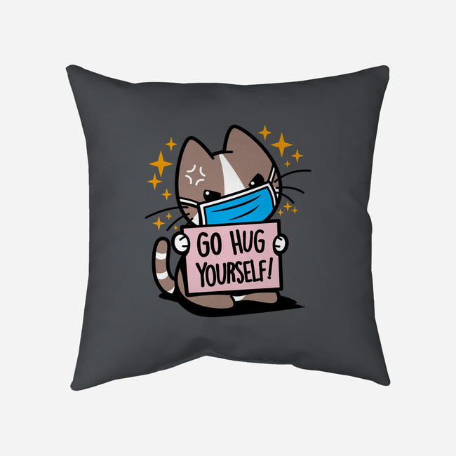 No Free Hugs-none removable cover w insert throw pillow-Boggs Nicolas