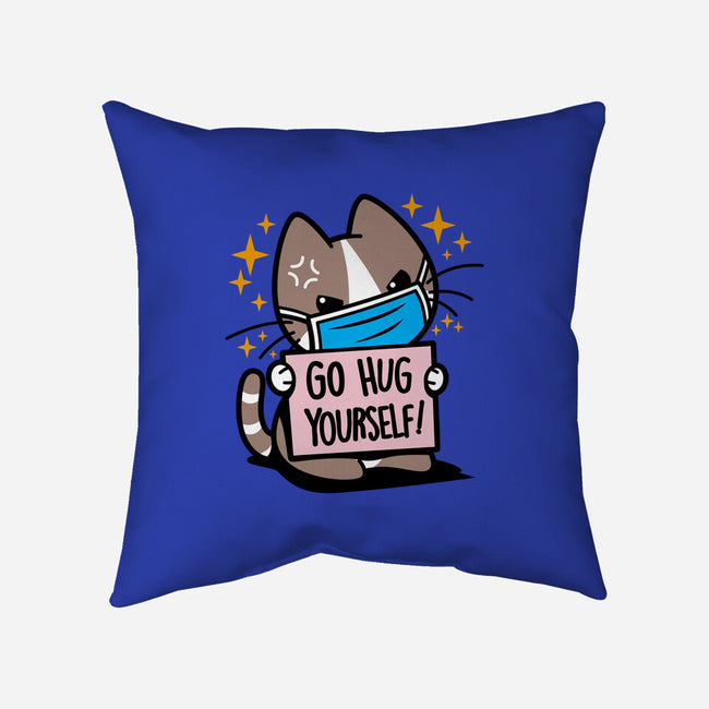 No Free Hugs-none removable cover w insert throw pillow-Boggs Nicolas