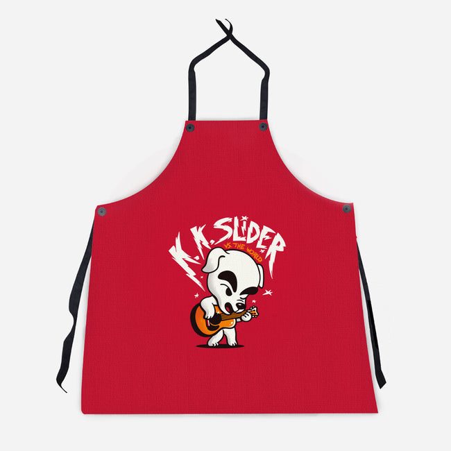 K.K. Slider vs the World-unisex kitchen apron-eduely