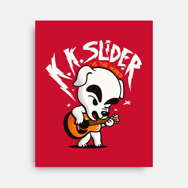 K.K. Slider vs the World-none stretched canvas-eduely